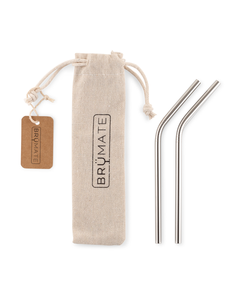 Stainless Steel Reusable Straws | Stainless | Small - Easy Entertaining