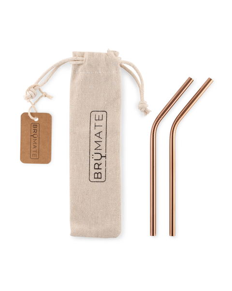 Stainless Steel Reusable Straws | Rose Gold | Small - Home Entertaining