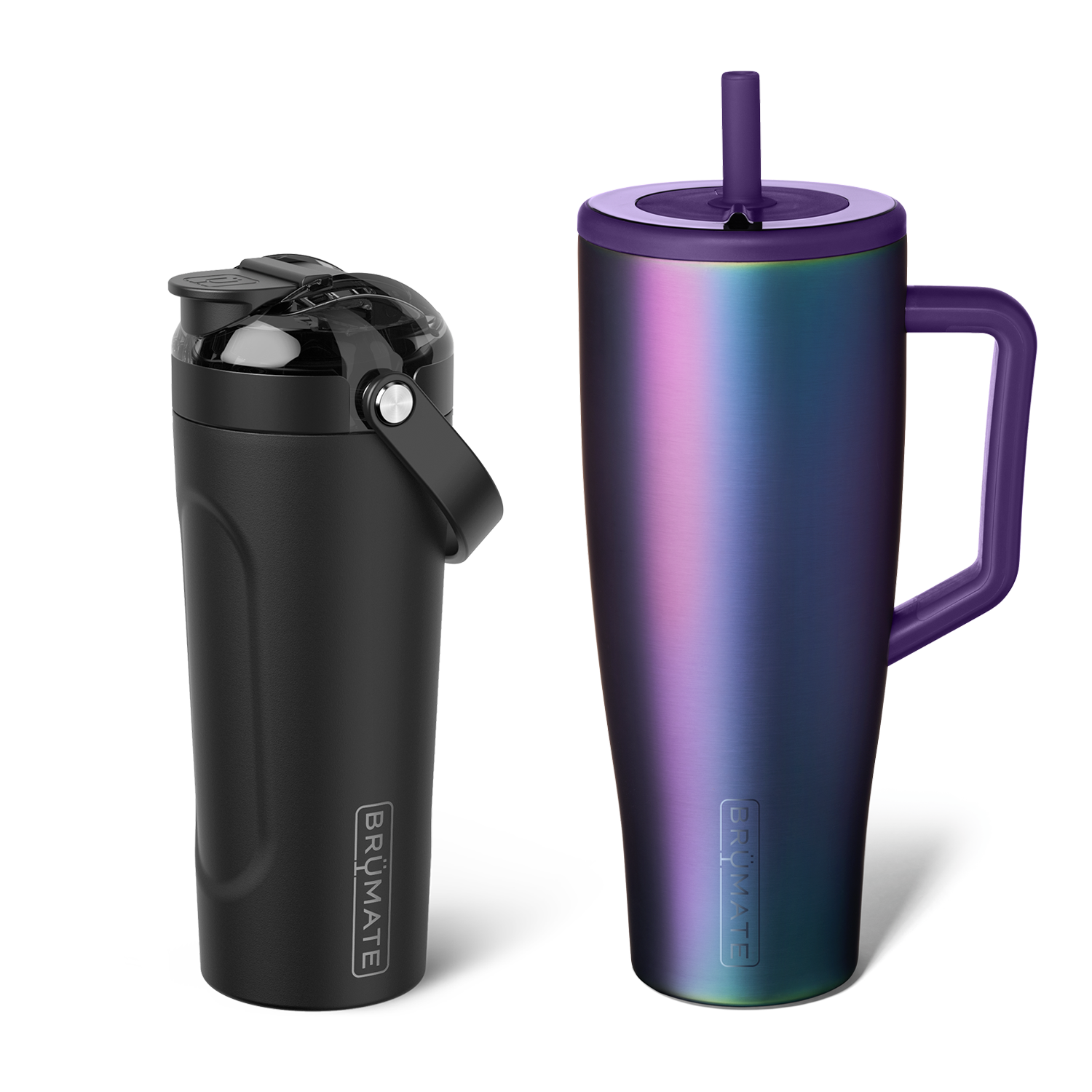 Shake + Glow Bundle | Dark Aura & Matte Black | 40oz/25oz - Pure Refresh