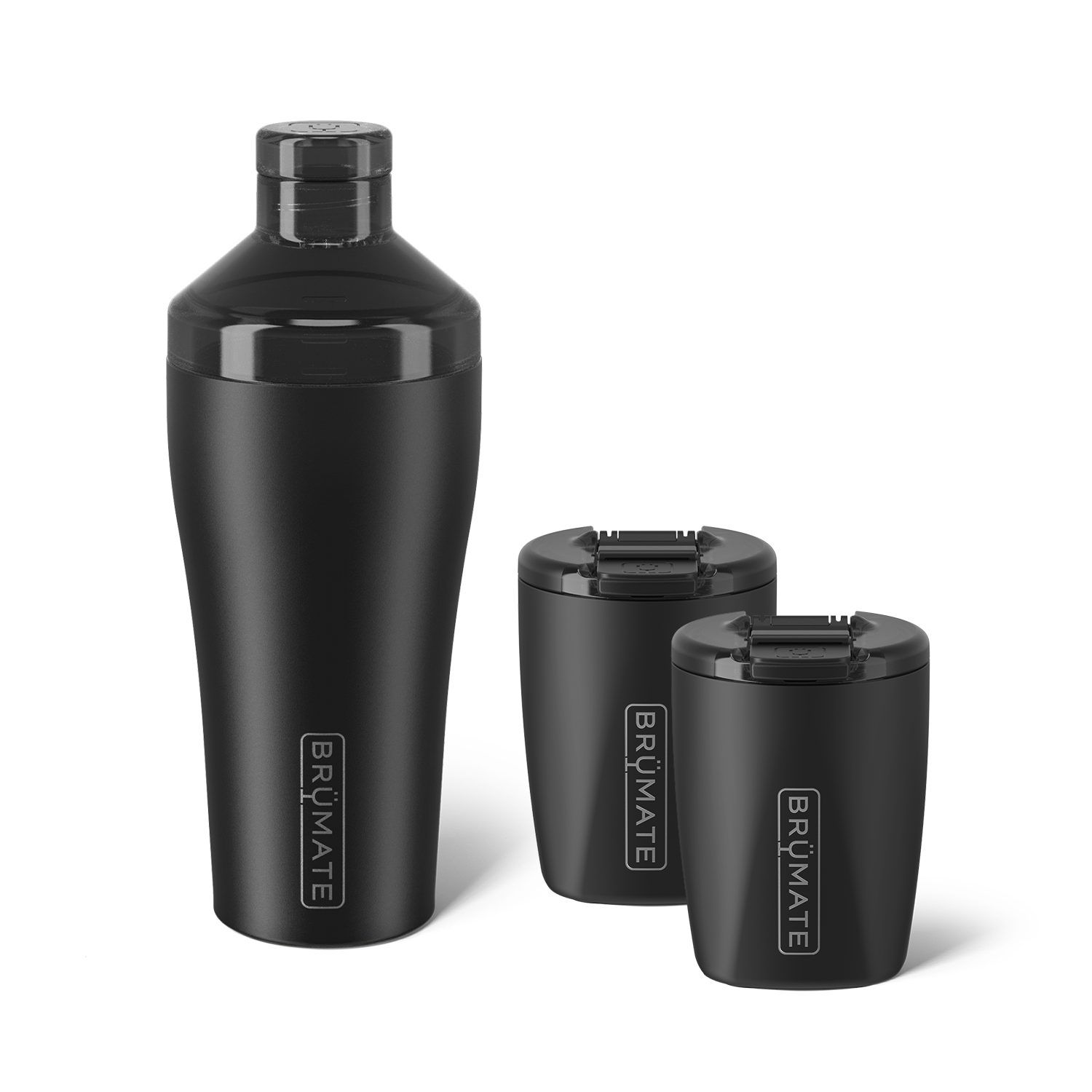 Cocktail Shaker + Rocks Bundle | Matte Black | 22/12oz - Pure Refresh