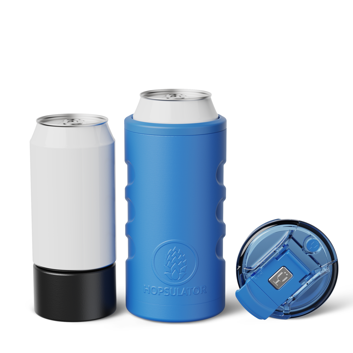Retro Hopsulator Trio | Matte Azure | 12/16oz Standard Cans - Beach Ready