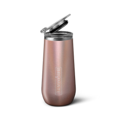 Champagne Flute | Glitter Rose Gold | 12oz - Ready To Go